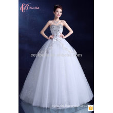 Perlenspitze appliues 2017 neues Design Ballkleid nach Maß alibaba online Hochzeitskleid